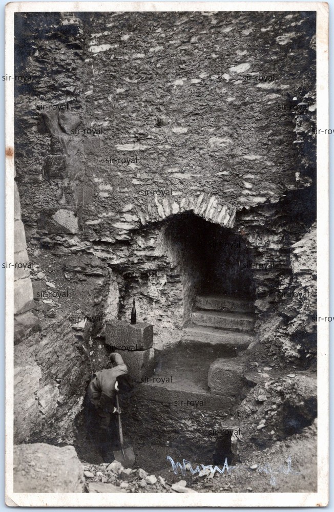 Traben-Trarbach 1930 – Fortress Mont Royal excavation work – photo postcard 9x14cm