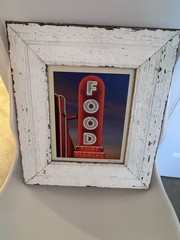 Steve Vaughn Food That Pleases Neon Sign Framed Photo Americana Diner Wall Art