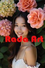 Girl China Roses Digital Image Ai Art Picture Photo Wallpaper Background Desktop