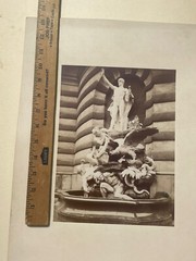 Vienna 1897 Hofburg – Michaelerplatz – Brunnen «Die Macht zur See» Albumen