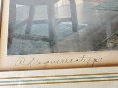 Wallace Nutting Hand Tinted Photo Art of Colonial Style Women at Home