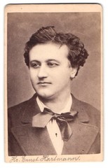 2 photographs couple of actors Ernst Hartmann and Helene Hartmann, Burgtheater