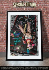 HARLEY QUINN Suicide Squad SEXY MARGOT ROBBIE DC Comic A3 Signed Print Graffiti