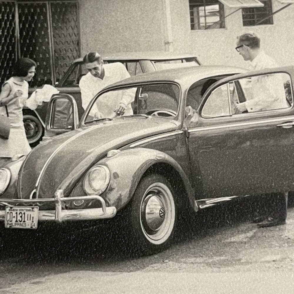 1954 Volkswagon Beetle VW Philippines License Coke Sign Photo Car