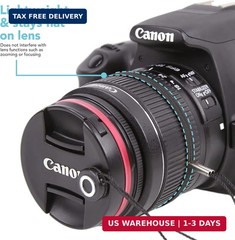 Foto&Tech Camera Lens Cap Leash with Elastic String, Compatible with Universal D
