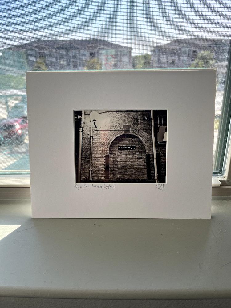 King’s Cross London Photograph «Platform 9 3/4» Print 8/10 inches by KYLE SPEARS