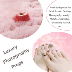Small Product Photo Background & Luxury Photo Props, 12 Inches Small Square Faux