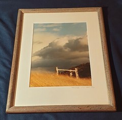 FRAMED RUSTIC WESTERN USA PRAIRIE FRAMED PHOTOGRAPH 1984 SIGNED SOUTHWEST ART