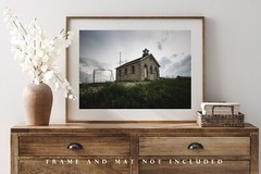Lower Fox Creek School House Photography Print: Kansas Flint Hills Photo