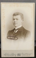 S photo CDV KAB portrait Stuttgart Baden model boy teenager court tie fashion