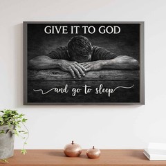 Give It To God & Go To Sleep Printable Wall Art Christian Quot Digital Download