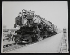 UNION PACIFIC X9000 Locomotive Photograph Vtg 50s Railway Railroad Station FRONT