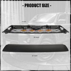 Front Grille Compatible with 2016 2017 2018 2019 4Runner SR5 TRD Mesh Front Holl