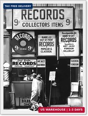 VERENIX Fashion Black And White Photography Wall Art Vintage Preppy Record Shop
