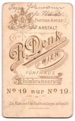 Photograph R. Denk, Vienna-Fünfhaus, Schönbrunnerstrasse 19, portrait little girl