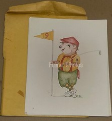VTG 1960s CHIPPER Chipmunk HOLE #9 Golf Art Humor Decor POSTER PHOTO 11×14 COA