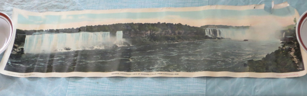 VINTAGE PANORAMIC VIEW OF NIAGARA FALLS FROM CANADIAN SIDE DAVID ELLIS POSTER