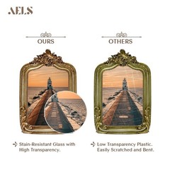 AELS 4×6 Inch Vintage Picture Frame, Elegant Antique Photo Frames with Glass …