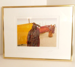 Color Photograph «Drying Saris» by Lisa Kristine Framed Signed 2007 EUC
