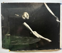 Original MILTON GREENE ‘Marlene Dietrich Smoking on Table’ SIGNED Photograph