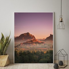 Bell Rock Sunrise, Sedona Arizona Landscape Photo, Bell Rock Trail Fog, Wall Art