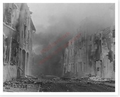 Smoking Ruins In Thiaucourt France 1918 World War I WW1 Silver Halide Photo