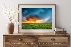 Storm Photography Print Thunderstorm Picture Oklahoma Photo Weather Decor