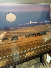 David R. Stoecklein Signed Framed Photograph Moon Over Tobacco Roots Cowboy