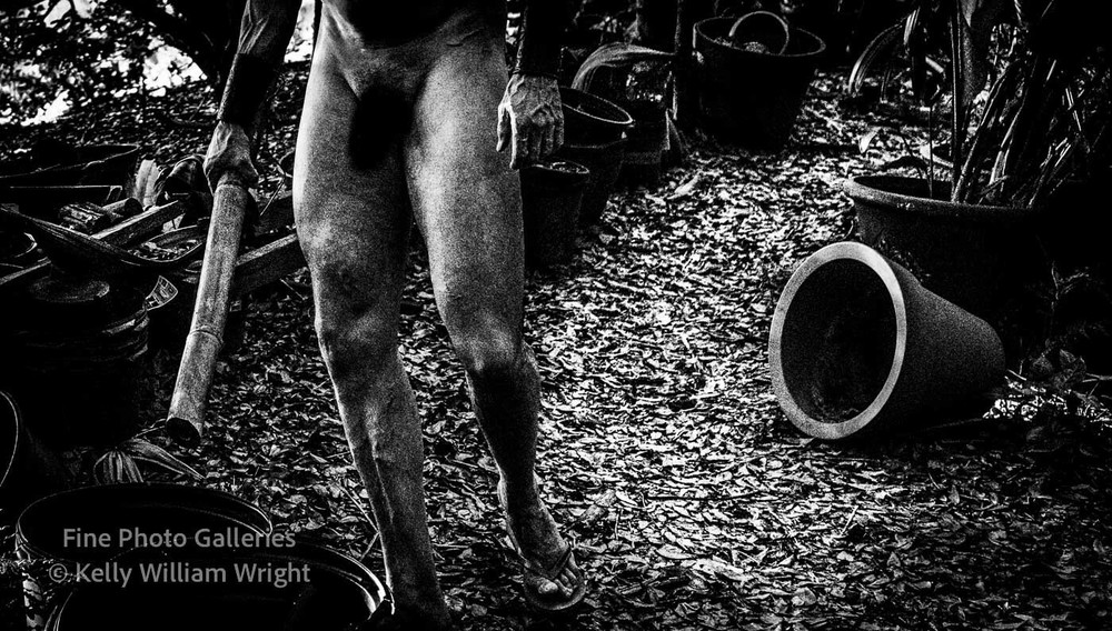 Original Male Nude KELLY WILLIAM WRIGHT Muscle Men JUNGLE WORK #22 – 12X22 Photo