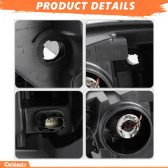 Headlight Assembly Compatible with 2013 2014 2015 2016 2017 2018 2019 Ford Tauru