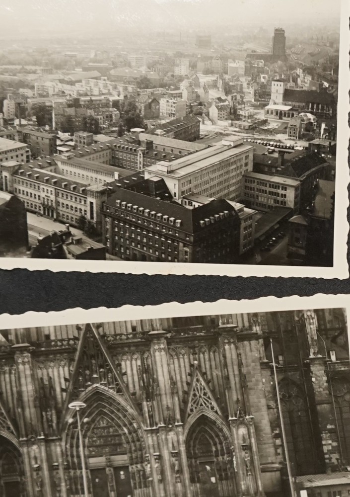 Photo View Cologne Cathedral Aerial View Bundle Building 1955 Bridge Church House Everyday Life