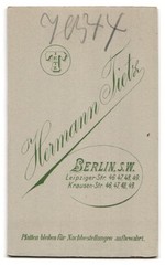 Photography Hermann Tietz, Berlin, Leipzigerstr. 46, Portrait Cheeky Jack On