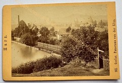 orig. CDV photo photograph around 1877 Harz Goslar panorama of the Klus