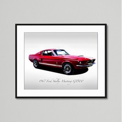 Classic Cars – 1967 Shelby GT500 Candy Apple Red – Print