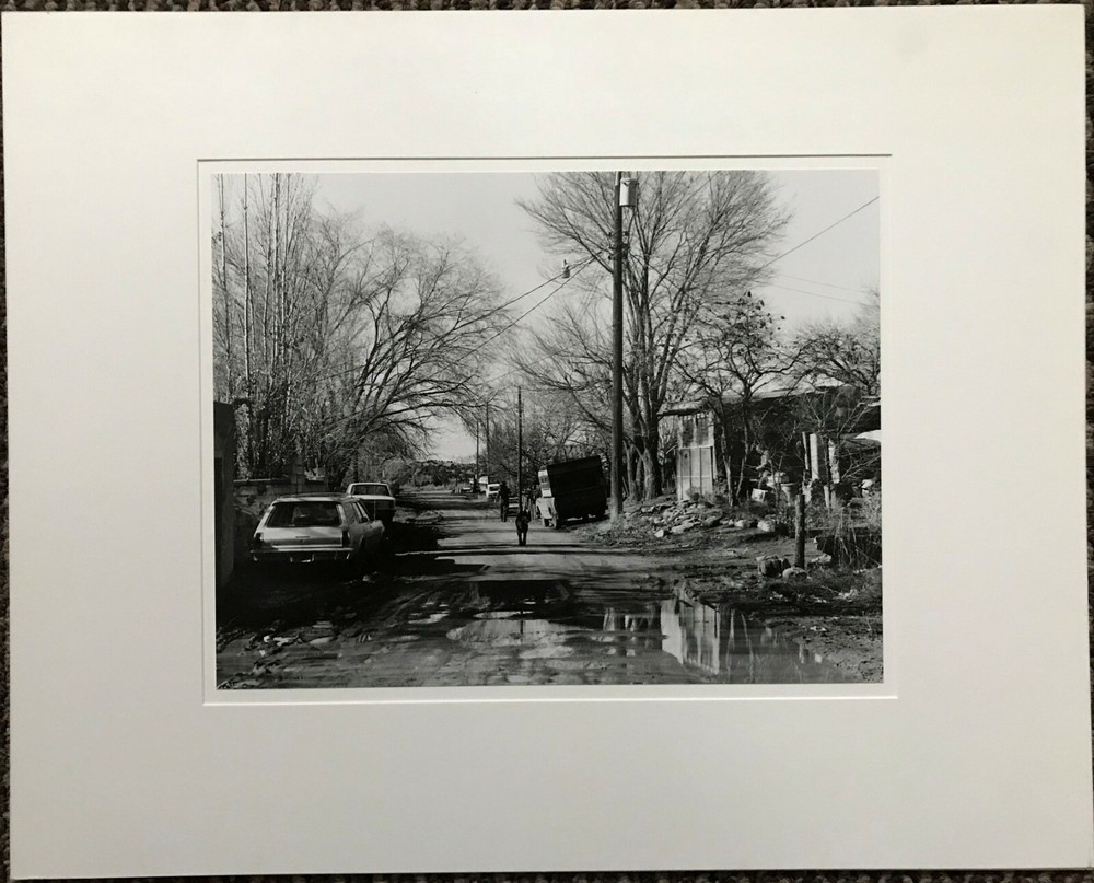 Barbara Erdman B & W Photograph «Street Scene, Cerrillos, NM» Signed 1986