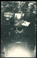 Landscape painter 1925 in Ertingen – 1920s – artist – photo postcard 9x14cm