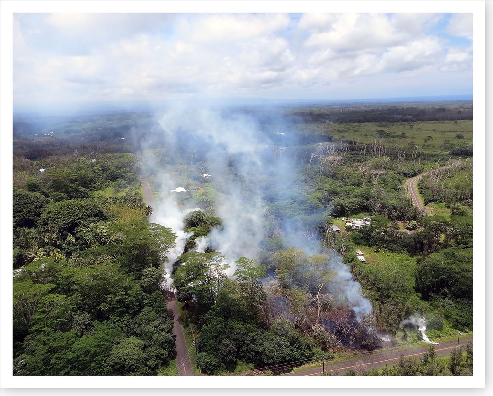 Kilauea Volcano Hawaii Fissure 5 Aerial View 2018 Silver Halide Photo