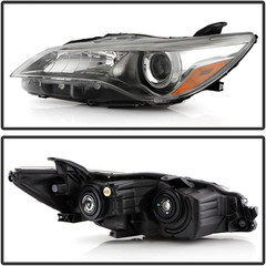 – for 2015 2016 2017 Toyota Camry Headlights Black Bezel Trim Headlamps Driver +