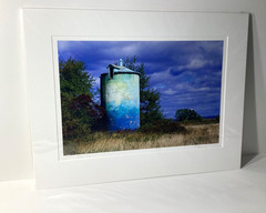 Fine Art Photograph Blue Silo Lake Michigan Shoreline Landscape Signed & Matted