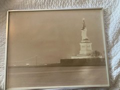 Vintage New York City Statue of Liberty Framed Photo