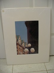 MATTED PHOTOGRAPHY Street Light by Sculpted Columns in Town by Larry Santuchi