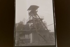 Great old negative – mining tower of a colliery?? Location ?