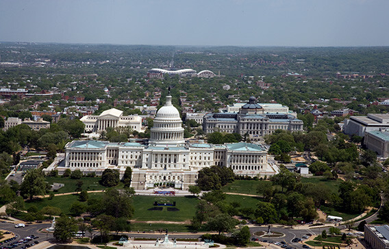 Aerial view of Capitol Hill Photograph – Vintage Photo from 2007