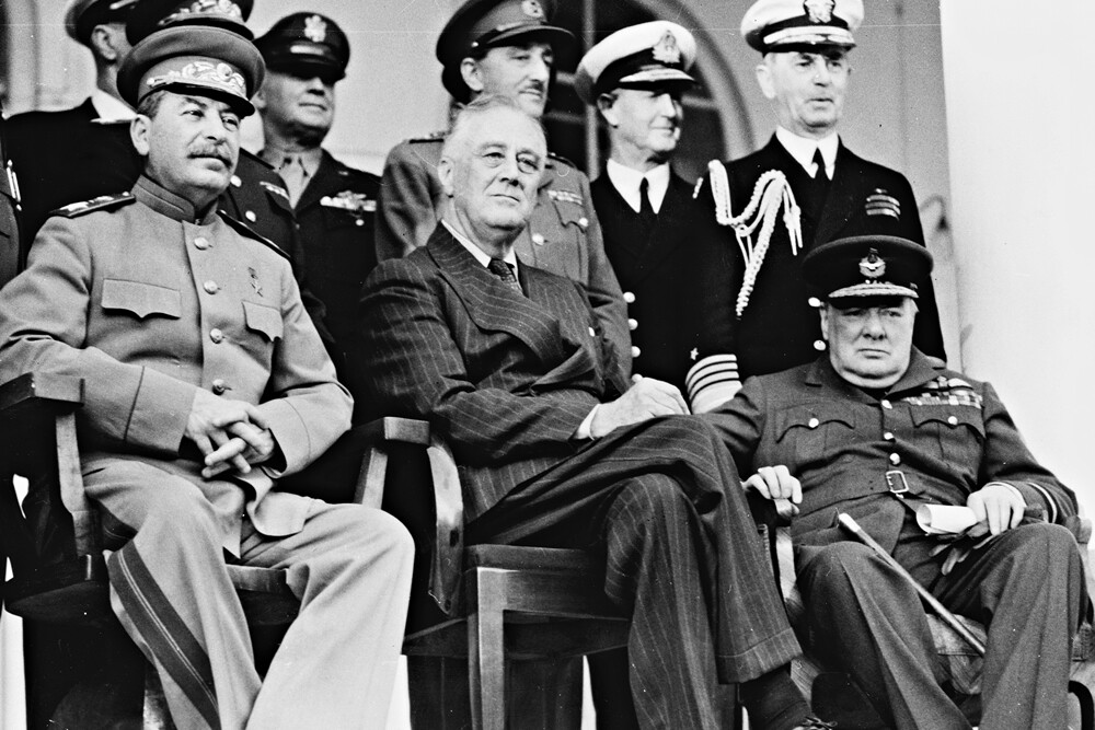 New Photo: Joseph Stalin, F.D. Roosevelt, Winston Churchill at Teheran – 6 Sizes