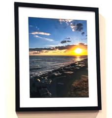 Framed and Matted Photograph of a Maui, Hawaii Sunset