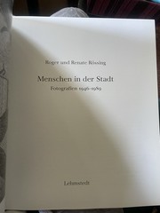 RARE German Art PhotographyBook «Menschen In Der Stadt» 1946-1988 By R&R Rössing