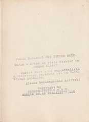 Press photo Berlin poet poet Gustav Sack pseudonym Ernst Schahr