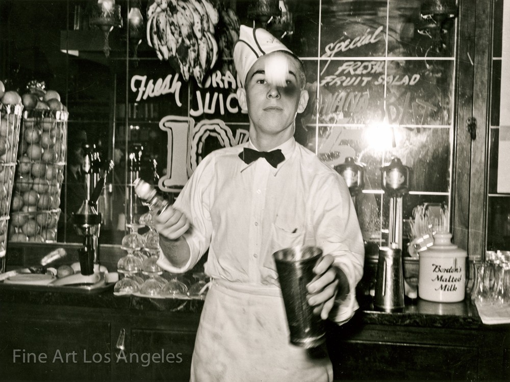 Russell Lee Photo, «Soda Jerk» Corpus Christie, Texas, 1939