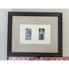 Vtg Cocker Spaniel Photos Framed Dogs and Friend Black White Lady Kitty Ritson
