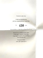 TODD HIDO ‘Untitled’ One Picture Book #20 2020 w/ SIGNED Ltd. Ed. Photograph NEW